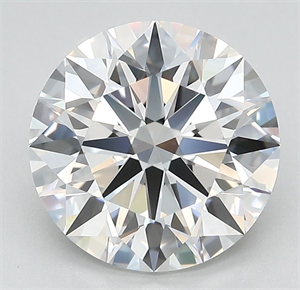 Picture of Lab Grown Diamond 3.80 Carats, Round with Ideal Cut, D Color, VVS1 Clarity and Certified by IGI