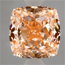 Picture of Lab Grown Diamond 3.09 Carats, CUSHION MODIFIED with  Cut, Fancy Vivid Pink Color, VVS2 Clarity and Certified by IGI