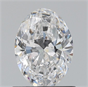 Natural Diamond 0.80 Carats, Oval with  Cut, D Color, VS2 Clarity and Certified by GIA