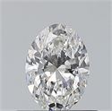 Natural Diamond 0.50 Carats, Oval with  Cut, E Color, VS2 Clarity and Certified by GIA