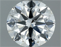 Natural Diamond 0.70 Carats, Round with Excellent Cut, F Color, SI1 Clarity and Certified by IGI