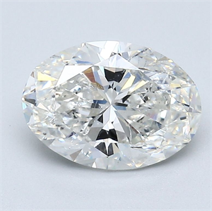 Picture of Natural Diamond 2.01 Carats, Oval with  Cut, H Color, SI1 Clarity and Certified by GIA