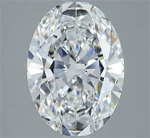 Foto Diamante Natural 2.50 quilates, Ovalado , Color E, claridad VVS2 y certificado GIA de