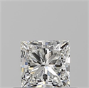 Natural Diamond 0.50 Carats, Princess with  Cut, H Color, IF Clarity and Certified by GIA