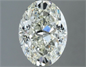 Natural Diamond 1.50 Carats, Oval with  Cut, H Color, SI1 Clarity and Certified by IGI