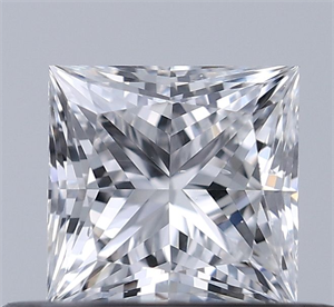 Picture of Natural Diamond 0.50 Carats, Princess with  Cut, D Color, SI1 Clarity and Certified by GIA