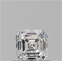 Natural Diamond 0.53 Carats, Asscher with  Cut, E Color, SI1 Clarity and Certified by GIA