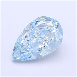 Picture of Lab Grown Diamond 1.66 Carats, Pear with  Cut, Fancy Intense Green Color, VVS1 Clarity and Certified by IGI