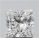 Natural Diamond 1.02 Carats, Princess with  Cut, E Color, SI1 Clarity and Certified by GIA