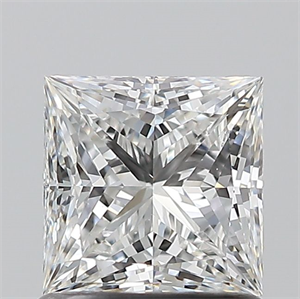 Picture of Natural Diamond 1.02 Carats, Princess with  Cut, E Color, SI1 Clarity and Certified by GIA