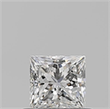 Diamante Natural 0.51 quilates, Princesa , Color F, claridad VVS1 y certificado GIA