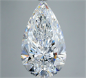 Natural Diamond 5.01 Carats, Pear with  Cut, D Color, SI1 Clarity and Certified by GIA