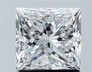 Picture of Natural Diamond 1.50 Carats, Princess with  Cut, F Color, SI2 Clarity and Certified by GIA