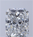 Natural Diamond 1.02 Carats, Radiant with  Cut, E Color, VVS2 Clarity and Certified by GIA