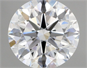 Lab Grown Diamond 1.09 Carats, Round with Ideal Cut, D Color, VVS2 Clarity and Certified by IGI