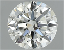 Natural Diamond 0.83 Carats, Round with Excellent Cut, J Color, SI2 Clarity and Certified by GIA