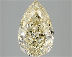 Picture of Lab Grown Diamond 3.03 Carats, Pear with  Cut, Fancy Intense Yellow Color, VS1 Clarity and Certified by IGI