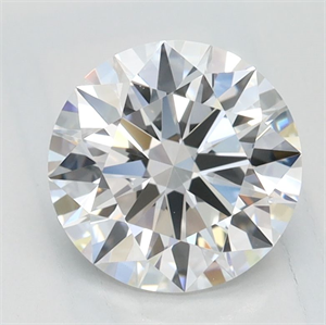 Picture of Lab Grown Diamond 1.39 Carats, Round with Excellent Cut, D Color, IF Clarity and Certified by GIA