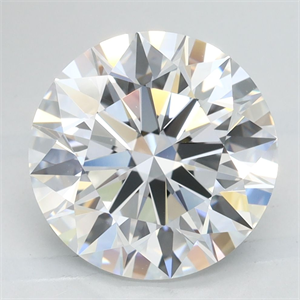 Picture of Lab Grown Diamond 3.40 Carats, Round with Excellent Cut, D Color, VVS1 Clarity and Certified by GIA