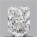 Natural Diamond 0.70 Carats, Radiant with  Cut, D Color, VVS2 Clarity and Certified by GIA