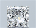 Natural Diamond 0.74 Carats, Princess with  Cut, H Color, VVS1 Clarity and Certified by GIA