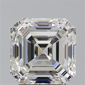 Picture of Natural Diamond 3.02 Carats, Asscher with  Cut, H Color, VVS2 Clarity and Certified by GIA