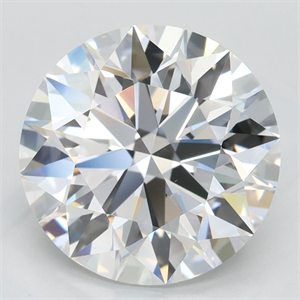Picture of Lab Grown Diamond 3.80 Carats, Round with Excellent Cut, D Color, VVS1 Clarity and Certified by GIA