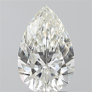 Foto Diamante Natural 1.70 quilates, De pera , Color H, claridad SI1 y certificado GIA de