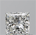 Natural Diamond 0.70 Carats, Princess with  Cut, J Color, VVS1 Clarity and Certified by GIA
