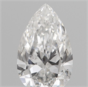 Natural Diamond 0.13 Carats, Pear with  Cut, F Color, SI1 Clarity and Certified by IGI
