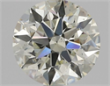 Natural Diamond 1.32 Carats, Round with Excellent Cut, L Color, SI1 Clarity and Certified by HRD