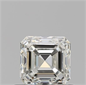 Natural Diamond 0.70 Carats, Asscher with  Cut, J Color, VS1 Clarity and Certified by GIA