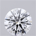 Lab Grown Diamond 3.07 Carats, Round with Ideal Cut, E Color, IF Clarity and Certified by IGI