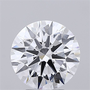 Picture of Lab Grown Diamond 3.07 Carats, Round with Ideal Cut, E Color, IF Clarity and Certified by IGI
