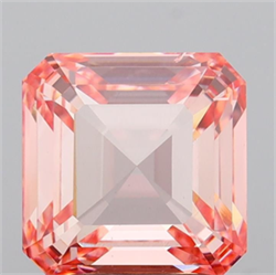 Picture of Lab Grown Diamond 3.01 Carats, Asscher with  Cut, Fancy Intense Pink Color, VS2 Clarity and Certified by IGI