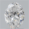 Natural Diamond 0.90 Carats, Oval with  Cut, D Color, SI1 Clarity and Certified by GIA