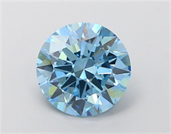 Picture of Lab Grown Diamond 1.97 Carats, Round with Excellent Cut, Fancy Vivid Blue Color, VS1 Clarity and Certified by IGI