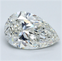 Diamante Natural 3.71 quilates, De pera , Color H, claridad SI1 y certificado GIA