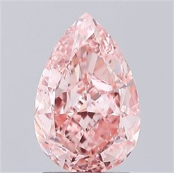 Picture of Lab Grown Diamond 2.01 Carats, Pear with  Cut, Fancy Vivid Pink Color, VVS2 Clarity and Certified by IGI