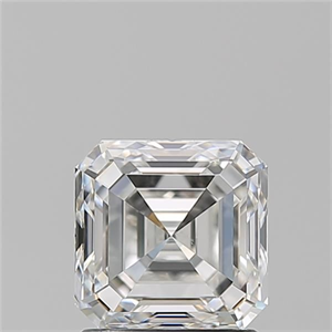 Foto Diamante Natural 1.51 quilates, Asscher , Color G, claridad SI1 y certificado GIA de
