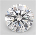 Lab Grown Diamond 3.73 Carats, Round with Excellent Cut, D Color, VVS2 Clarity and Certified by GIA