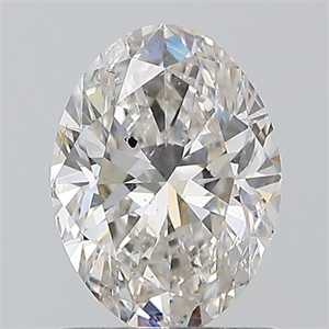 Picture of Natural Diamond 1.02 Carats, Oval with  Cut, H Color, SI2 Clarity and Certified by GIA