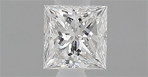 Picture of Natural Diamond 0.25 Carats, Princess with  Cut, E Color, VVS2 Clarity and Certified by GIA