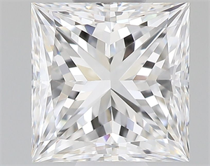 Picture of Natural Diamond 0.52 Carats, Princess with  Cut, F Color, VS1 Clarity and Certified by GIA
