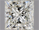 Natural Diamond 1.05 Carats, Princess with  Cut, J Color, VS2 Clarity and Certified by GIA