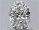 Natural Diamond 0.40 Carats, Oval with  Cut, F Color, VS2 Clarity and Certified by GIA