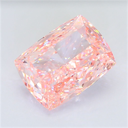 Picture of Lab Grown Diamond 13.69 Carats, CUSHION MODIFIED with  Cut, Fancy Intense Pink Color, VVS2 Clarity and Certified by IGI