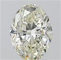 Natural Diamond 1.50 Carats, Oval with  Cut, L Color, SI2 Clarity and Certified by GIA