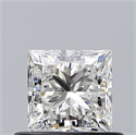 Natural Diamond 0.60 Carats, Princess with  Cut, H Color, SI1 Clarity and Certified by GIA