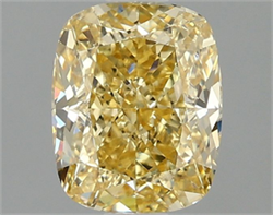Picture of Lab Grown Diamond 1.89 Carats, CUSHION MODIFIED with  Cut, Fancy Vivid Yellow Color, VVS2 Clarity and Certified by IGI